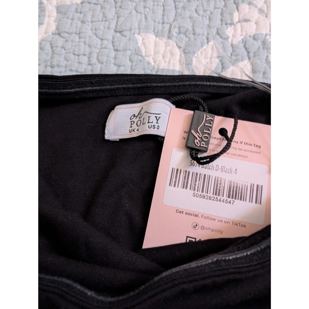 Oh Polly mini Romper Black Tencel Size 0 NEW Summer Festival - Picture 2 of 3